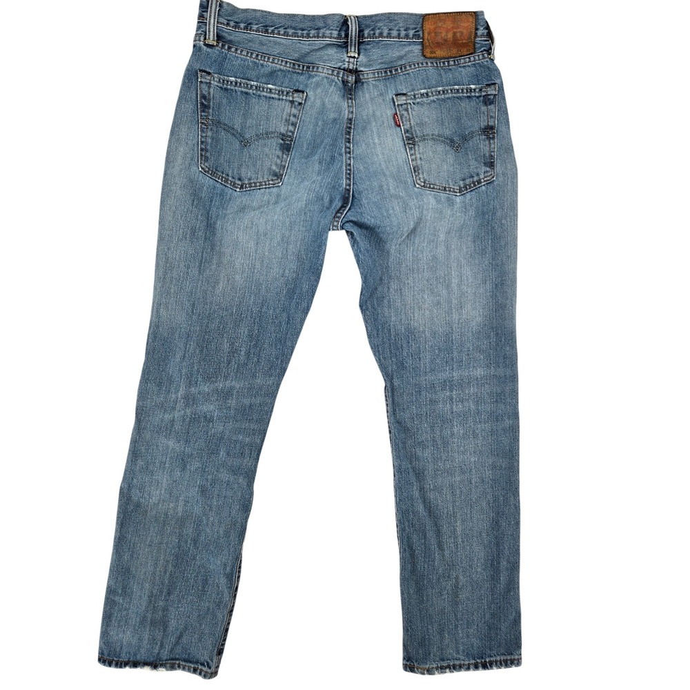 Levi's 34x32 504 Regular Straight Fit Jeans Mens Blue Denim‎ Classic Aesthetic